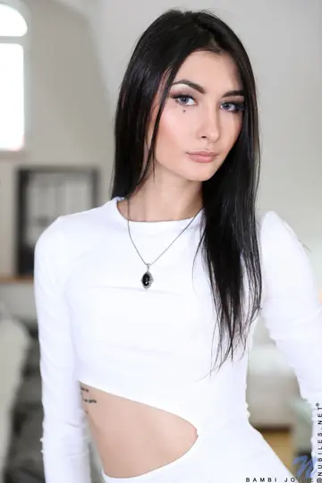 Bambi Joli – Skinny Brunette Fingers and Uses a Dildo in Heels