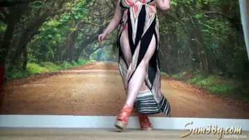 Curvy Mature Blonde in a Dress and Heels Shows Off Her Big Tits