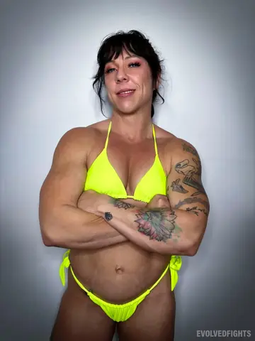 Athletic Short-Haired Woman in a Bikini Dominates and Gets Creampied