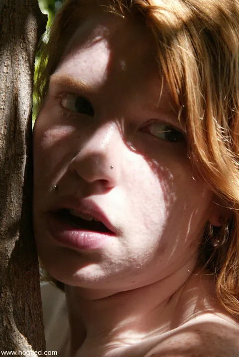Jenny Lee: Tall Redhead MILF Tied to a Tree and Spanked Outdoors – photo 3 of 20
