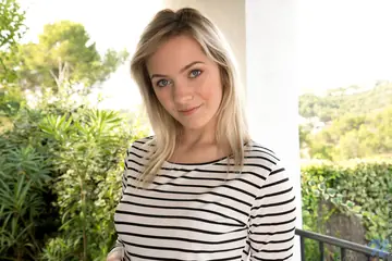 Kate Muse – Blonde with Big Tits Strips Out of Her Lingerie and Thong