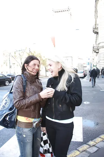 Sharon E – Blonde and Redhead Lesbians Fuck with a Dildo in Jeans and Boots