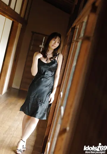 Japanese Brunette Strips Out of Her Lingerie and Skirt to Show Her Big Tits