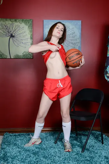 Tilly McReese – Petite Brunette with Small Enhanced Tits Spreads Her Legs