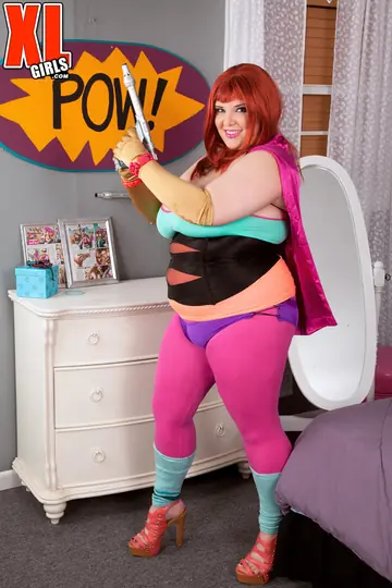 Kitty McPherson – Redhead BBW Strips Out of Her Cosplay Outfit and Fingers Her Pussy