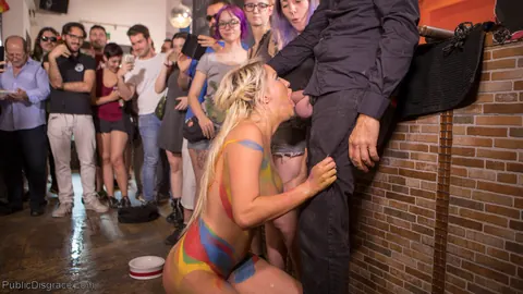 Sienna Day & Tina Kay: Tall Busty Blonde Bound and Fisted in Public – photo 11 of 21