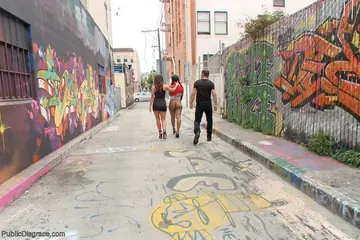 Ariel X – Ebony Brunette Endures Public Bondage Group Sex