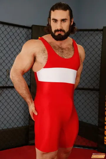 Two Hairy Athletic Men Suck Each Other in a 69