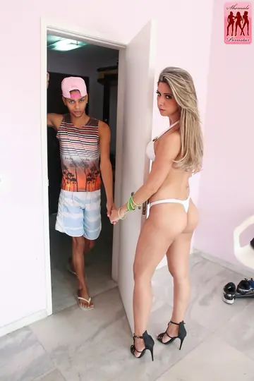 Brazilian Trans MILF Sucks Cock and Gets Fucked