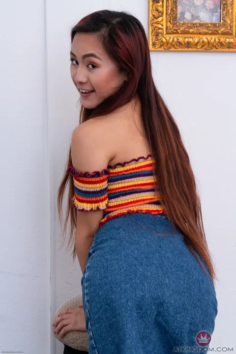 Elle Voneva: Petite Asian Redhead Bares All and Spreads Wide – photo 4 of 21