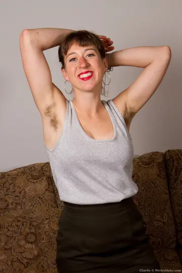 Busty Brunette Strips Nude to Flaunt Her Hairy Crotch