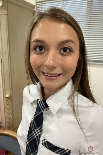Mira Monroe – Brunette in Uniform Spreads Her Pussy and Asshole Wide