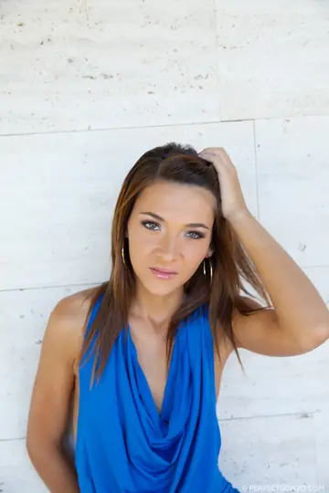 Alexis Brill – Brunette in a Dress Gives a Blowjob Before Doggy Creampie