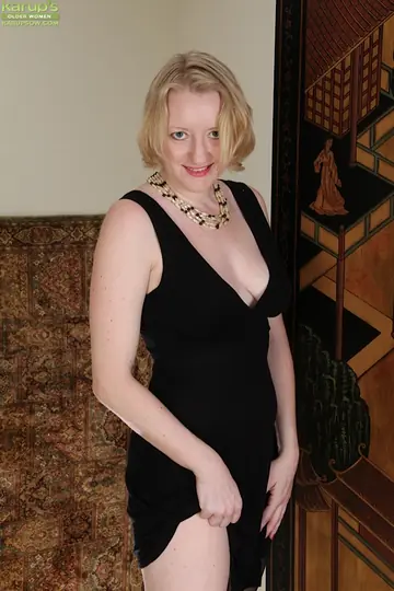 Anya Volcov – Mature European Blonde in Stockings and Heels Spreads