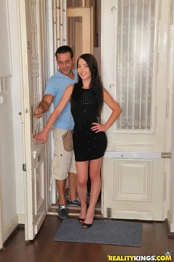 Angelik Duval – Brunette in a Skirt and Heels Rides Anal Cowgirl and Swallows Cum