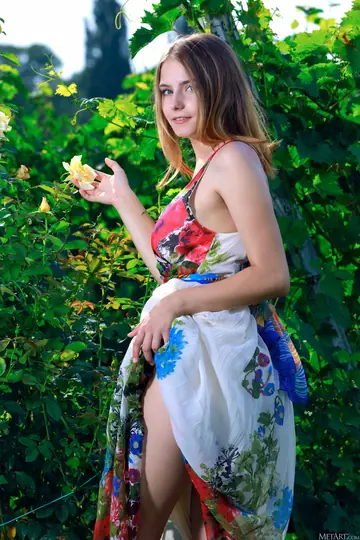 Dakota Pink – Busty Russian Brunette Strips Out of Her Dress Outdoors