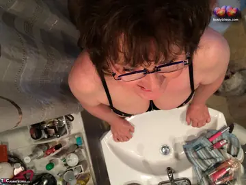Bustybliss – Mature BBW in Leather Lingerie Sucks Cock and Fucks