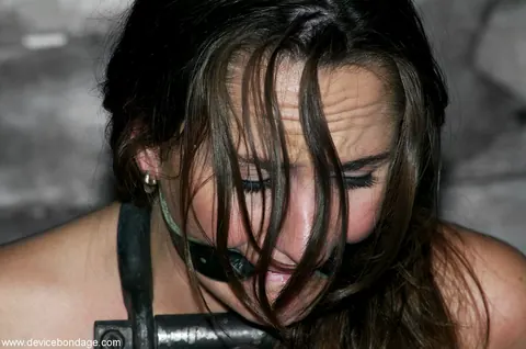 Natalia Love: Brunette MILF Bound and Spreading in BDSM Restraints – photo 15 of 21