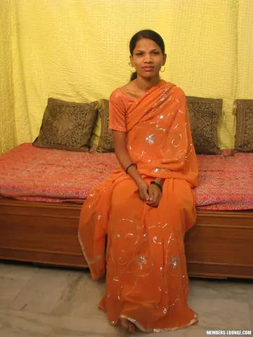 Skinny Indian Brunette Lifts Her Skirt and Spreads Her Shaved Pussy