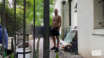 Two Hairy Men Strip Nude and Suck Cock