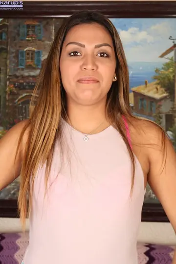 Nicole Rey – Petite Latina Strips Out of Her Shorts and Bodysuit to Spread