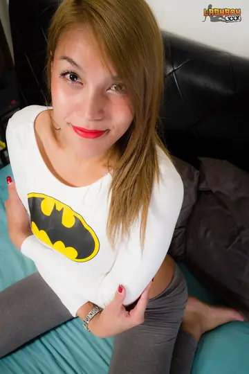 Asian Trans Woman Sheds Her Clothes and Poses Nude