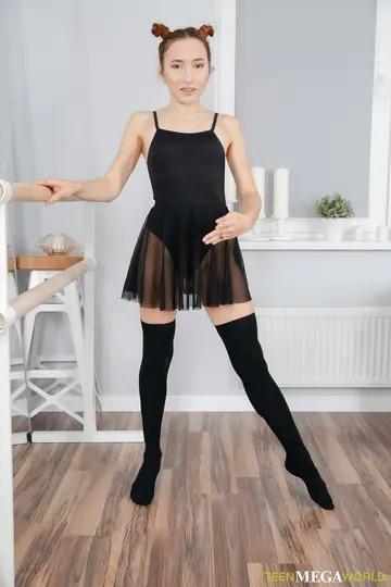 Angie Elif – Petite Redhead in Stockings Takes First Anal