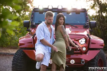 Thick Latina Fucks Doggy Outdoors and Takes Cum on Her Tits