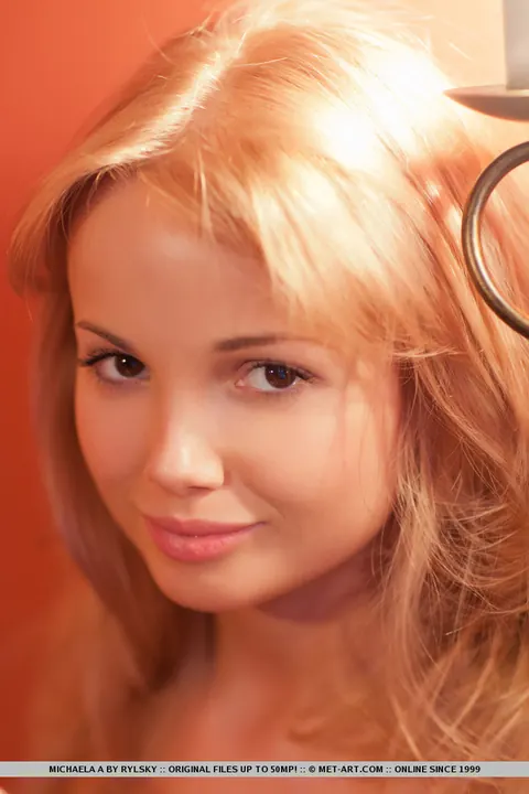 Michaela A: European Blonde in Lingerie Spreads Her Shaved Pussy Wide – photo 18 of 18