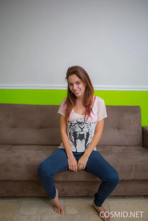 Marina Rossi: Slim Latina Strips Off Her Jeans and Lingerie to Spread Her Pussy – photo 1 of 16