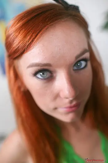 Dani Jensen – Petite Redhead Strips Out of Her Panties and Takes a Mouthful of Cum