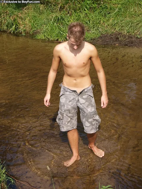 Two Men Strip Naked and Pose Outdoors – photo 9 of 21