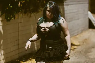 BBW Strips Out of Her Lingerie and Skirt Outdoors