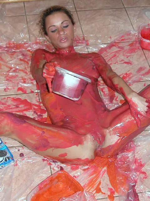 Petite MILF Covers Herself in Cake Batter in the Kitchen – photo 10 of 21