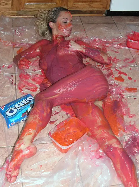 Petite MILF Covers Herself in Cake Batter in the Kitchen – photo 12 of 21