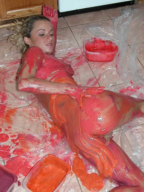Petite MILF Covers Herself in Cake Batter in the Kitchen – photo 9 of 21
