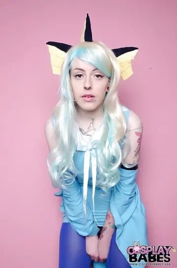 Skyler Synn – Woman in Cosplay Costume and Yoga Pants Fingers and Uses a Dildo