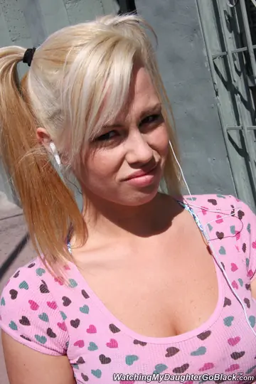 Blonde in Pigtails Takes BBC for a Cumshot