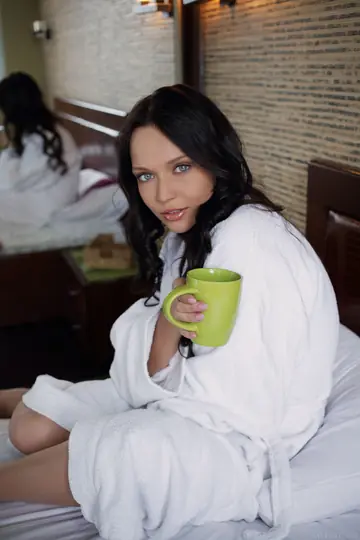 Marica A – Thick Brunette with Big Tits Spreads Her Legs Wide