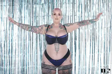 Galda Lou – Redhead BBW Strips Out of Her Lingerie to Show Her Big Tits and Inked Ass