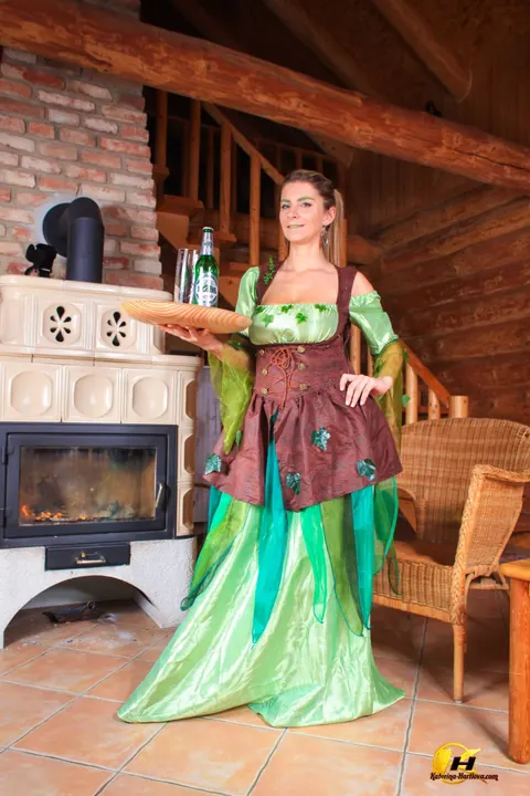 Katerina Hartlova: Busty Czech MILF Sips Beer and Uses a Dildo – photo 1 of 16