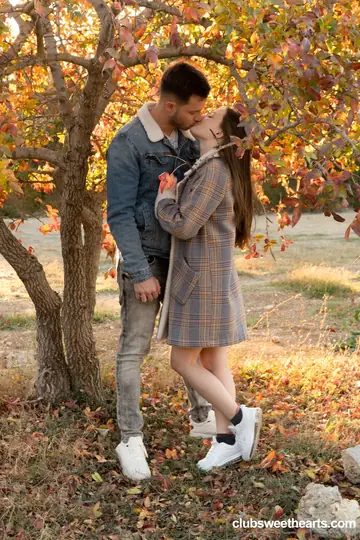 Brunette Fucked Doggy Outdoors Takes Cum Inside and on Stomach