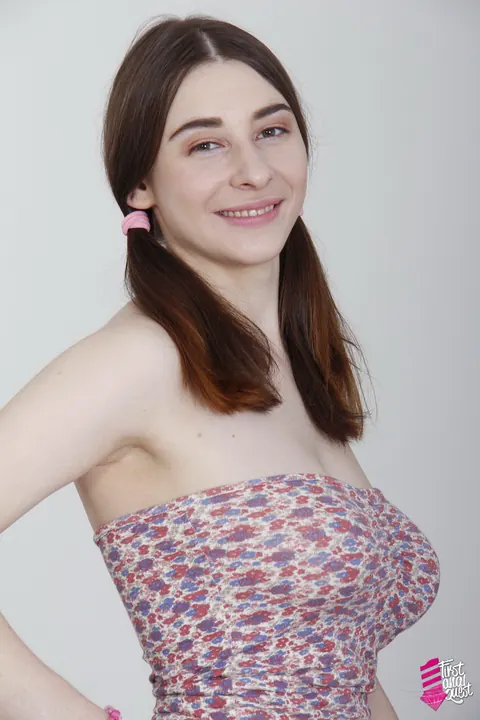 Busty Clary: Brunette with Big Natural Tits Tries First Anal – photo 1 of 16