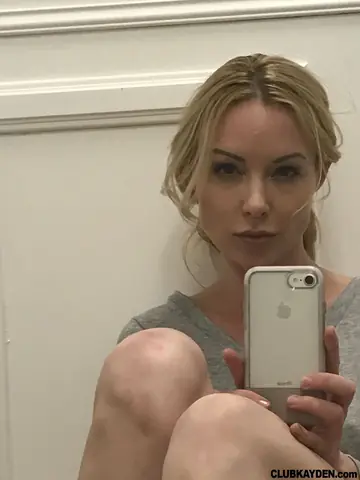 Kayden Kross – Blonde Flaunts Her Enhanced Tits and Socks in Selfie Set
