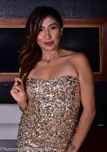 Kitty Jaguar – Tall Latina MILF Lifts Her Dress and Spreads Inked Holes