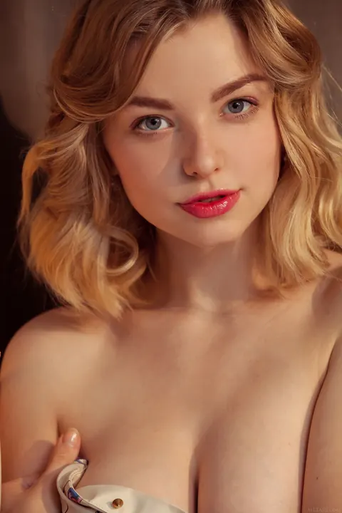Daniel Sea: Blonde with Big Natural Tits Bares All in Bed – photo 4 of 21