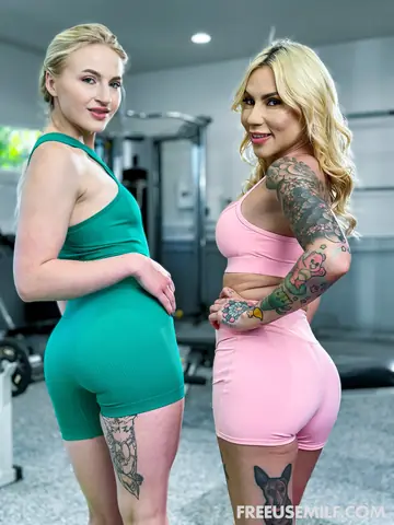 Mayara Lopes – Blonde with Big Natural Tits Has a Gym Threesome