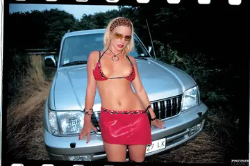 Tiffany Rouge – Blonde MILF in a Bikini and Latex Takes Two Men Outdoors