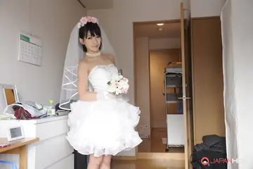 Ruri Narumiya – Japanese Bride Strips Out of Her Wedding Dress and Spreads Her Legs