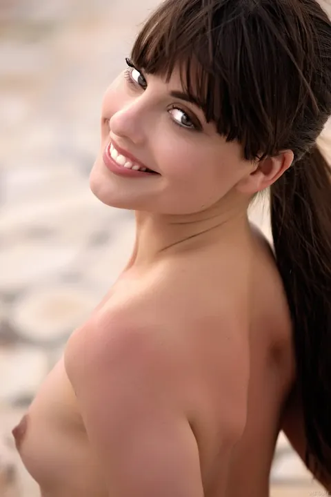 Lorena Garcia: Petite Brunette Sheds Her Dress and Spreads Outdoors – photo 14 of 20